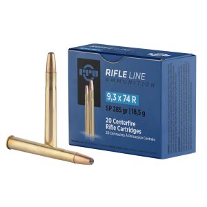 PPU PP9374 Metric 9.3mmx74R 285gr Soft Point 20 Per Box/10 Case Centerfire, Rifle Ammunition - Ppu