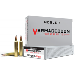 NOSLER 65115 Varmageddon 204 Ruger 32 Gr Flat Base Tipped 20 Per Box/ 20 Cs