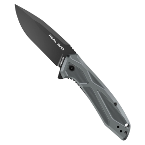 Real Avid RAV-2, Folding Knife, Plain Edge, Matte Finish, Blue Black, Aluminum Handle, 3.25 in Blade Length, 7.75 in Overall Length, Liner Lock, Assisted Opening, Stainless Steel RAV-2