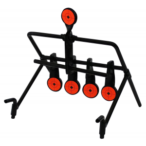 Birchwood Casey 47021 World of Targets Resetting Gallery 1.75 in Rimfire Rifles/Handguns Black/Red 0.37 in Thick Standing Works With Rimfire