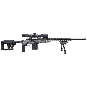 Howa HCRA65CSKY M1500 APC Chassis 6.5 Creedmoor 24 Heavy Barrel 10+1 (3), Kryptek Skyfall Camo, Luth-AR MBA-4 Stock with Aluminum Chassis, 4-16x50 Scope, Bipod & 2 Grips, Rifle