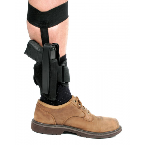 Blackhawk 40AH01BKL Ankle Size 01 Black Cordura Velcro Fits Medium Autos Fits 3-4 in Barrel Left Hand