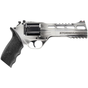 Chiappa Firearms Rhino 60DS STORMHUNTER Revolver, Double Action/Single Action, 9MM, 6 in Barrel, Alloy, White, Black Walnut Grips, Fiber Optic Front Sight, Adjustable Rear Sight, 6 Rounds, 3 Moon Clips 340.334 - Chiappa Firearms