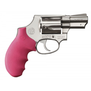 Hogue 67007 OverMolded Monogrip Cobblestone Pink Rubber with Finger Grooves for Taurus 85