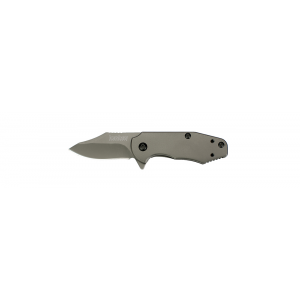Kershaw 3560 Ember 2 in Folding Modified Clip Point Plain Gray TiCN 8Cr13MoV SS Blade Gray TiCN Stainless Steel Handle Includes Pocket Clip