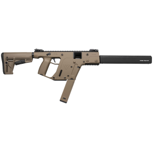 Kriss USA KV90CFD20 Vector CRB G2 9mm Luger 40+1 16 in Black Nitride Threaded Barrel, FDE Picatinny Rail Aluminum Receiver, FDE Synthetic 6 Position Stock & Polymer Grip, Rifle