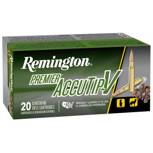 REMINGTON Ammunition 21202 Premier Accutip-v 224 Valkyrie 60 Gr Accutip V Boat Tail 20 Per Box/ 10 Cs