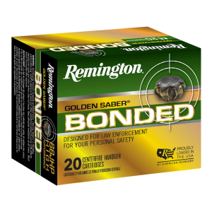 Remington Ammunition 29407 Golden Saber Bonded 357 Sig 125 gr Bonded Brass Jacketed Hollow Point 20 Per Box/ 25 Case