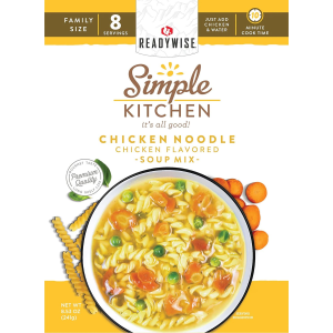 ReadyWise RWSK05062 Simple Kitchen Chicken Noodle Soup 8 Servings Per Pouch, 6 Per Case - Wise Foods