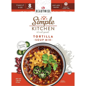 ReadyWise RWSK05063 Simple Kitchen Tortilla Soup 8 Servings Per Pouch, 6 Per Case - Wise Foods
