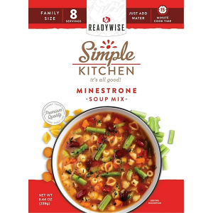 ReadyWise RWSK05065 Simple Kitchen Minestrone Soup 8 Servings Per Pouch, 6 Per Case - Wise Foods