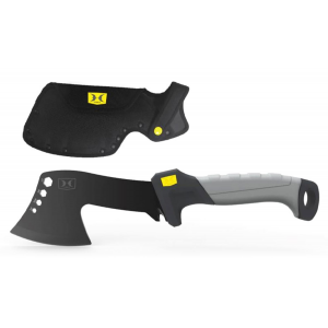 Hawk HWKHATCH Hatchet 2.50 in Blade Axe Stainless Steel Blade Black/Gray GRN w/Rubber Overlay Handle 9.46 in Long