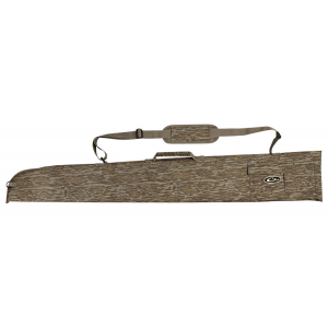 Drake Waterfowl DW3110006 Side-Opening Shotgun Case Mossy Oak Bottomland\t Fits Up To 52 in Shotgun\t Exterior Choke Tube Pocket\t Carry Handles/Adj. Strap\t Hanging D-Ring