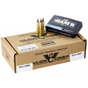 Wilson Combat A300HMR150BTSP HAM'R Boat Tail 300 HAM'R 150 gr Speer Boat Tail Soft Point 20 Per Box/ 10 Case