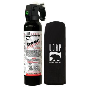 UDAP 15HP Magnum Bear Spray OC Pepper Range Up to 35 ft 9.20 oz Includes Hip Holster
