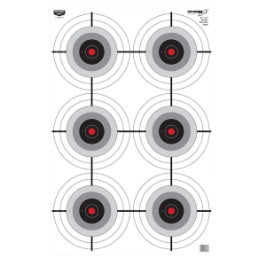 Birchwood Casey 37037 EZE-Scorer Multiple Bull's-Eye Bullseye Paper Target 23 in x 35 in 5 Per Pack