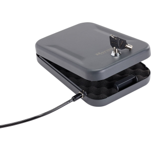 Hornady 95200 Standard Lock Box Large Key Entry Black Steel Holds 1 Handgun 9.50 in L x 6.50 in W x 1.75 in D