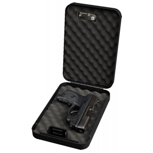 Bulldog BD1126 Personal Vault Combination/Key Entry Black Powder Coat Steel Holds 1 Handgun 9.50 in L x 6.50 in W x 2 in D