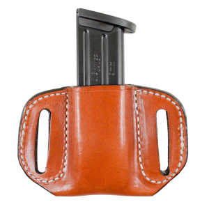 DeSantis Gunhide A84TJGGZ0 Reliant Mag Pouch OWB Diamondback DB 9/40 1.75 in Belt Tan Steer Hide
