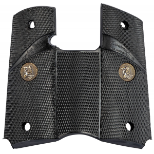 Pachmayr 02545 Signature Grip Wraparound Checkered Black Rubber for Colt Officer