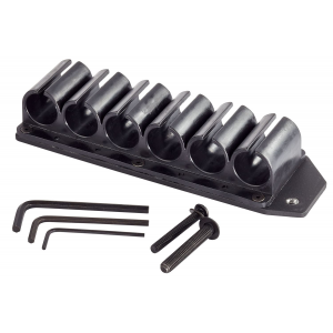 Wilson Combat SGSSU6 SideSaddle Rem 870\t 1100\t 1187 6 Black Polymer w/Aluminum Mounting Plate