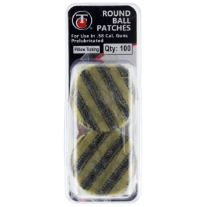 Thompson Center 31007138 Pillow Ticking Roundball Patches 58