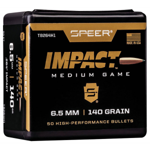 Speer TB264H1 Impact 6.5 Creedmoor .264 140 gr Slipstream Polymer Tip 50 Per Box/ 5 Case