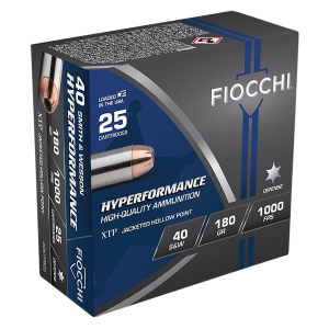 Fiocchi 40XTPB25 Hyperformance 40 S&W 180 gr Hornady XTP Hollow Point 25 Per Box/ 20 Cs - Fiocchi