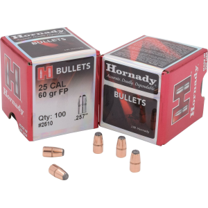 Hornady 2510 Traditional Varmint 25 Cal .257 60 gr Flat Point 100 Per Box/ 40 Case