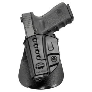 Fobus GL2E2LH Passive Retention Evolution OWB Black Polymer Paddle Compatible w/ Glock 17/19/19X/22/23/31/32/34/35/44/45 Left Hand