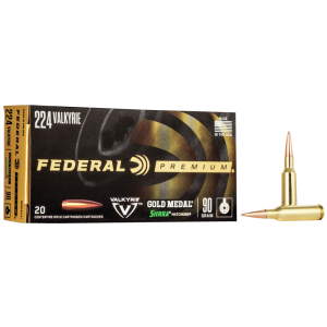 Federal GM224VLKTMK Gold Medal 224 Valkyrie 77 gr Tipped MatchKing 20 Bx/ 10 Cs - Federal