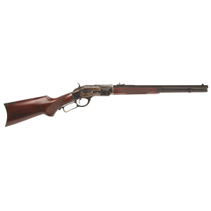 Cimarron CA206 1873 Short Deluxe Full Size 44 Special 10+1, 20 in Blued Octagon Steel Barrel, Color Case Hardened Steel Receiver, Walnut Fixed, Pistol Grip Stock, , Rifle