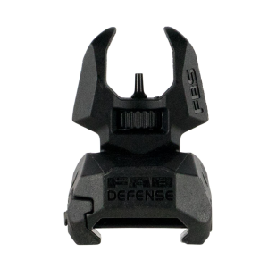 FAB Defense FXFBS Front Back-Up Sight for AR-15/ M16/ M4 Low Folded Profile Spring-Locked Deployment Black Polymer & Metal - Fab Defense