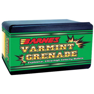 Barnes Bullets 30170 Varmint Grenade Ultra High Velocity 22 Hornet .224 30 gr Flat Base Hollow Point/ 100 Per Box