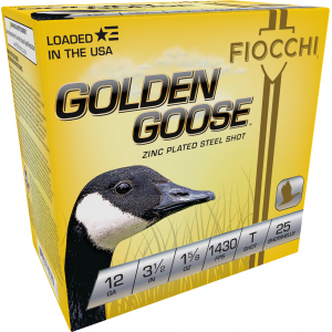Fiocchi 1235GGT Golden Goose 12 Gauge 3.50 in 1 5/8 oz T Shot 25 Per Box/ 10 Cs