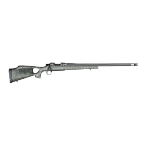 Christensen Arms 8010800107 Summit TI 6.5 PRC 3+1 24in Carbon Fiber/Threaded Barrel, Natural Titanium, Green with Black/Tan Webbing Thumbhole Stock