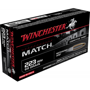 WINCHESTER Ammo S223m2 Match 223 Rem 69 Gr Sierra Matchking Bthp 20 Per Box/ 10 Case