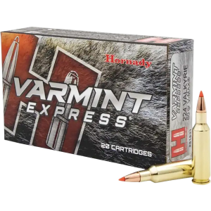 HORNADY 81531 Varmint Express 224 Valkyrie 60 Gr HORNADY V Max 20 Per Box/ 10 Cs