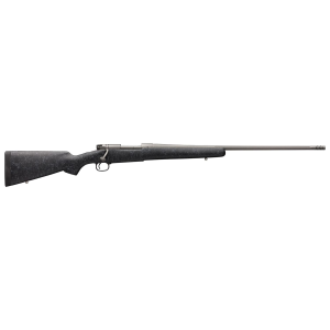 Winchester 535238230 Model 70 Extreme 7mm Rem Mag 3+1 26 in Muzzle Brake Barrel, Tungsten Gray Cerakote Metal Finish, Charcoal Gray Bell & Carlson Synthetic Stock w/Sculpted Cheekpiece, , No Sights, Rifle