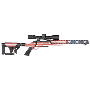 Howa HFLG65C16 M1500 APC Chassis Gen2 6.5 Creedmoor 10+1 16.25 in Barrel, American Flag Cerakote Receiver, American Flag 6 Position Luth-AR MBA-4 with Aluminum Chassis Stock, Black Polymer Grip, Rifle