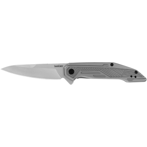 Kershaw 2080 Terrain 3.13 in Folding Drop Point Plain Satin 8Cr13MoV Blade Silver Stainless Steel Handle