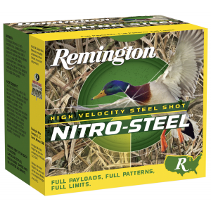 REMINGTON Ammunition 20856 Nitro-steel High Velocity 12 Gauge 3 In 1 3/8 Oz Bb Shot 25 Per Box/ 10 Cs