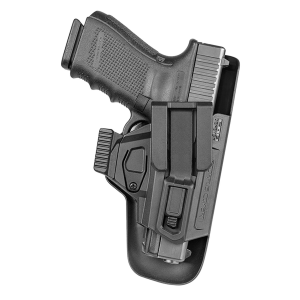 FAB Defense SCCG9B Scorpus Covert IWB Black Polymer Belt Clip Compatible w/Glock 17/19/23/32 Belt 1.50-1.75 in Wide Right Hand, Holster - Fab Defense
