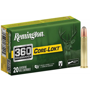 REMINGTON Ammunition R27743 Core-lokt 360 Buckhammer 200 Gr Soft Point Core Lokt 20 Per Box/ 10 Case