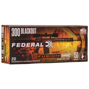 FEDERAL F300bmsr2 Fusion Msr 300blackout 150gr Bonded Soft Point 20 Per Box/10 Case Centerfire, Rifle Ammunition