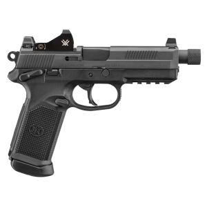 FN Herstal 66-100865 FNX Tactical 45 ACP 5.30 in 10+1 Black Black Stainless Steel Slide Black Interchangeable Backstrap Grip with Night Sights & Viper Red Dot - Fn Herstal