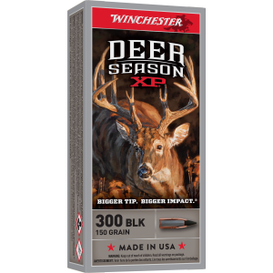 Winchester X300BLKDS Deer Season XP 300Blackout 150gr Extreme Point 20 Per Box/10 Case Centerfire, Rifle Ammunition