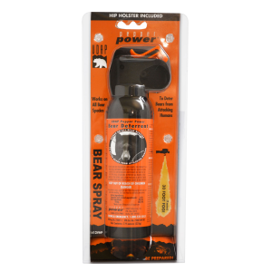 UDAP 12VHP Bear Spray w/Orange Hip Holster 7.9oz/225g Up to 35 Feet