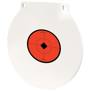 Birchwood Casey RND6 Round Steel Target Plate 6 in Centerfire Rifle/Handgun Target Black/Red/White NM500 Steel Hanging