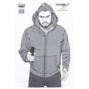 Birchwood Casey 37011 EZE-Scorer Silhouette Paper Pistol 12 in x 18 in Gray/White 100 Per Pkg